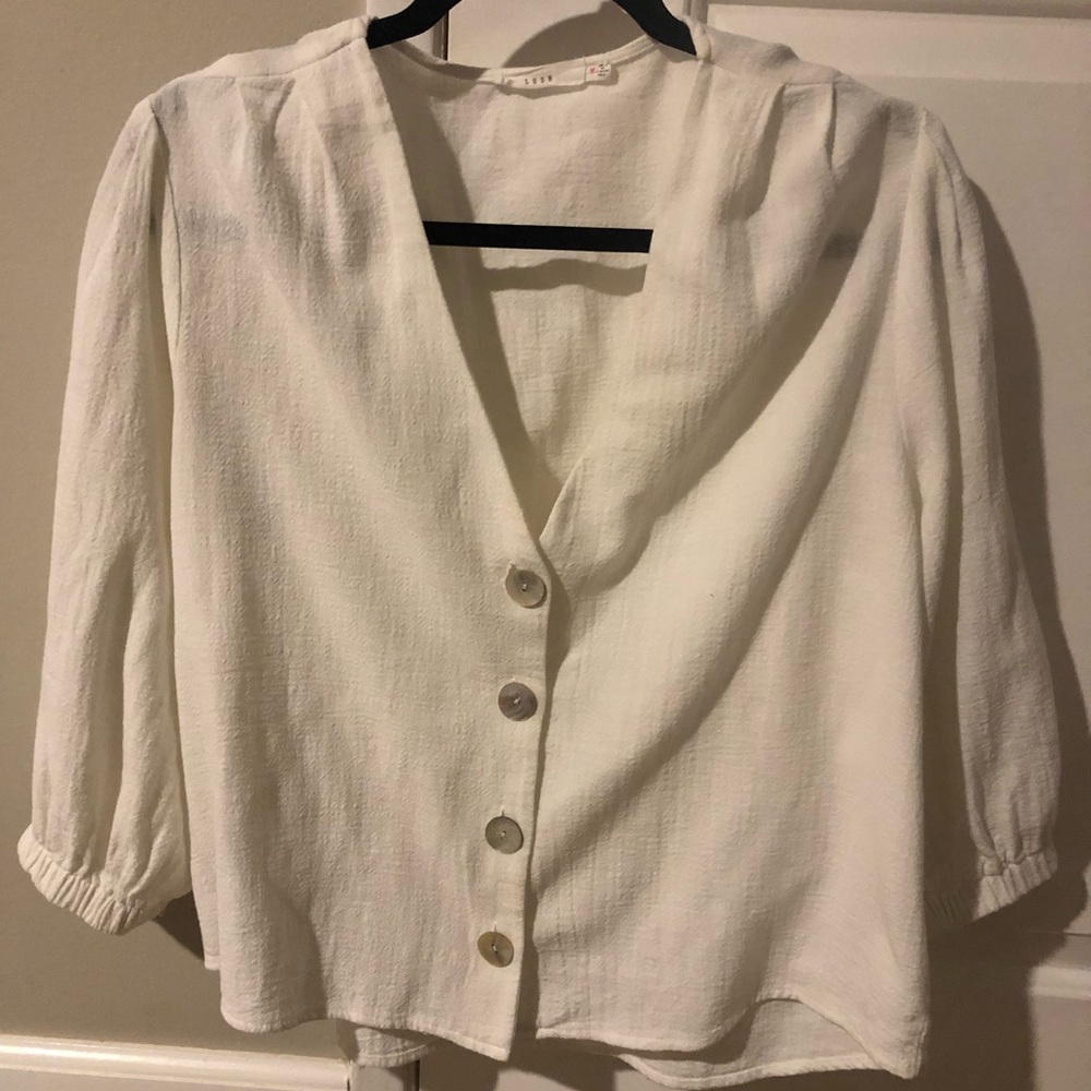 Lush brand white blouse